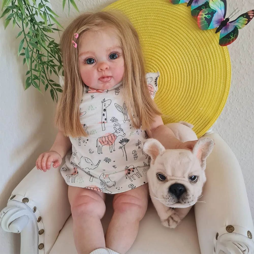 [New Series]20'' Real Lifelike Cloth Body Opened Eyes Reborn Toddlers Baby Doll Girl Named Jenny