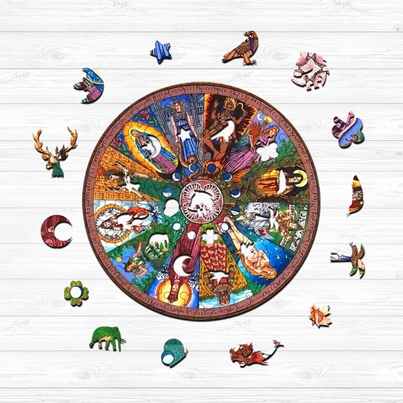 Sunnypuzzle-Goddess Wheel Wooden Puzzle-Ainnpuzzle