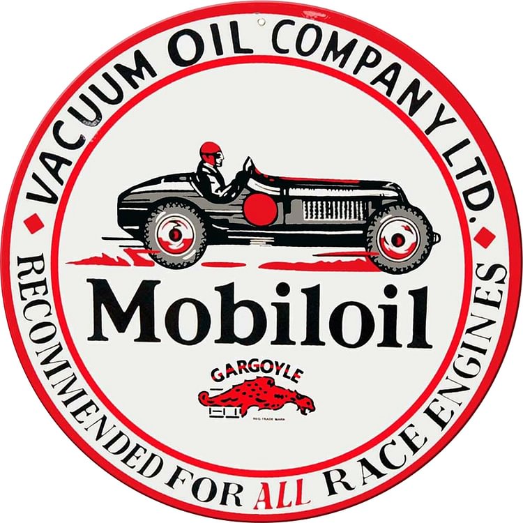 Mobil Oil - Round Tin Sign - 30*30CM