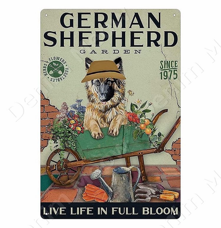 German Shepherd Dog -Vintage Tin Signs