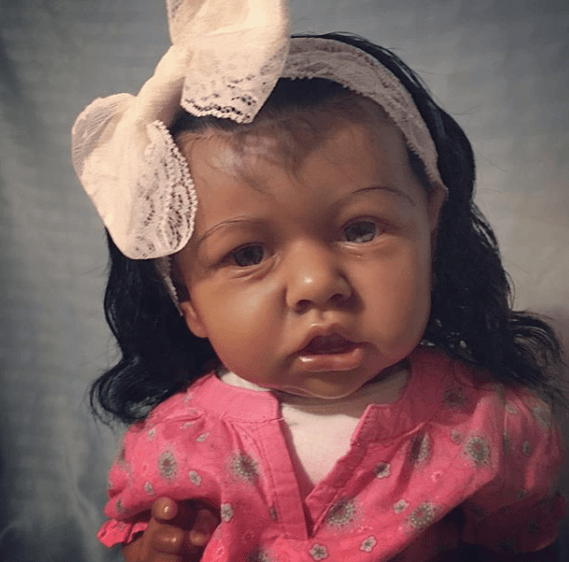 Real Baby Dolls Cute African American 12'' Mini Hannah Realistic Silicone Reborn Baby Girl For Adoption by Creativegiftss®  -Creativegiftss® - [product_tag]