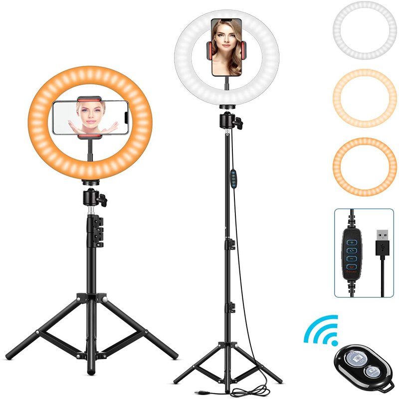 10" Ring Light Tripod With Stand For Phone Light Selfie Ring Light、14413221362536236236、sdecorshop