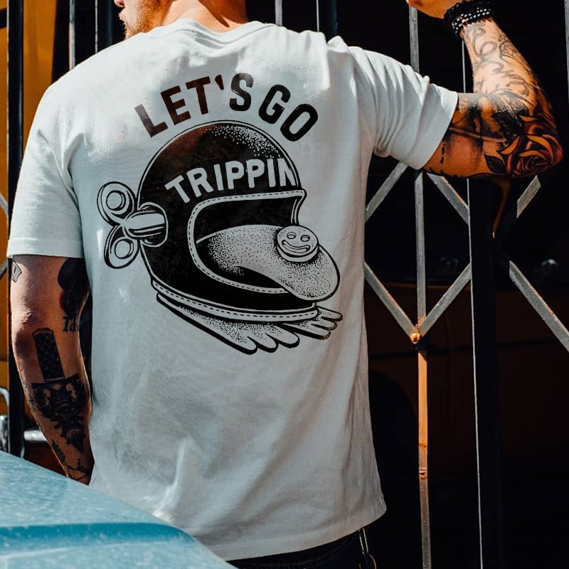 Cloeinc LET'S GO TRIPPIN printed T-shirt designer - Cloeinc
