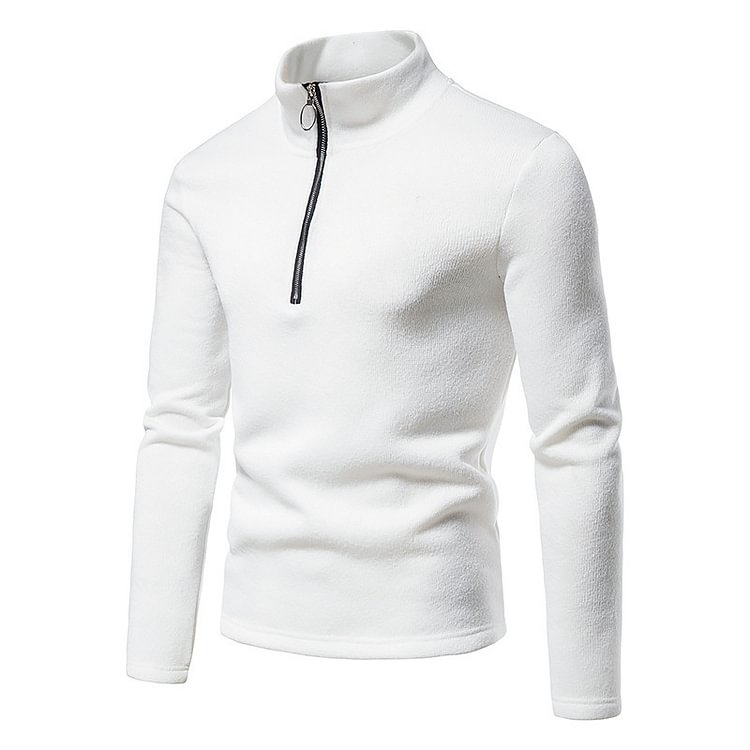 BrosWear Casual Solid Color Pullover Sweatshirt