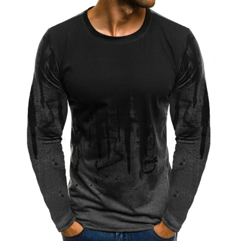 Autumn Crew Neck Long Sleeve Casual Men's T-shirts-VESSFUL