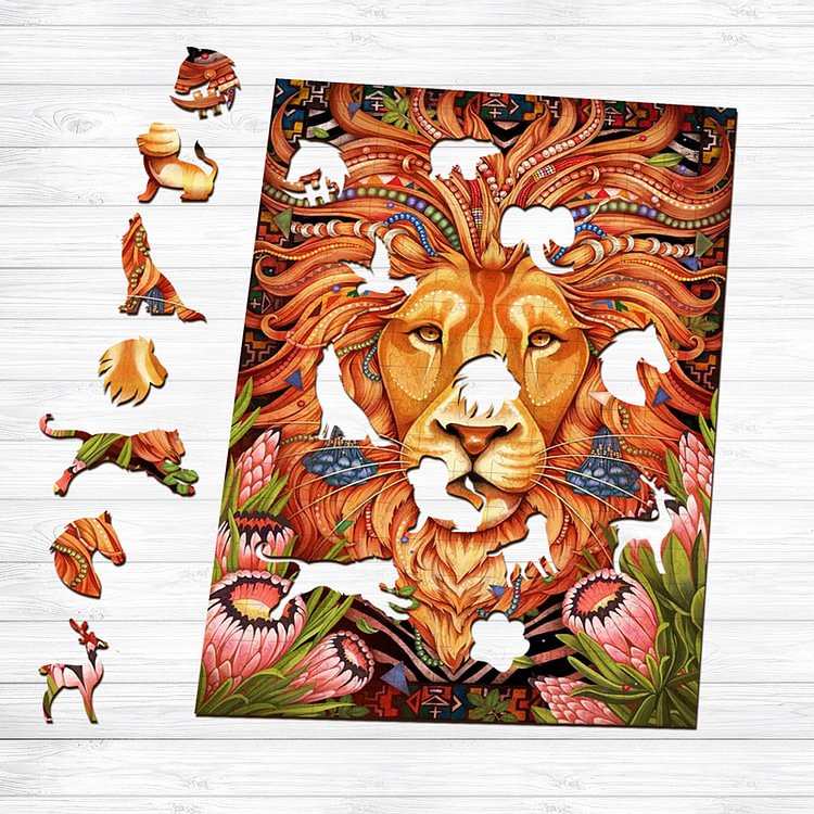 Beautiful Lion Wooden Jigsaw Puzzle