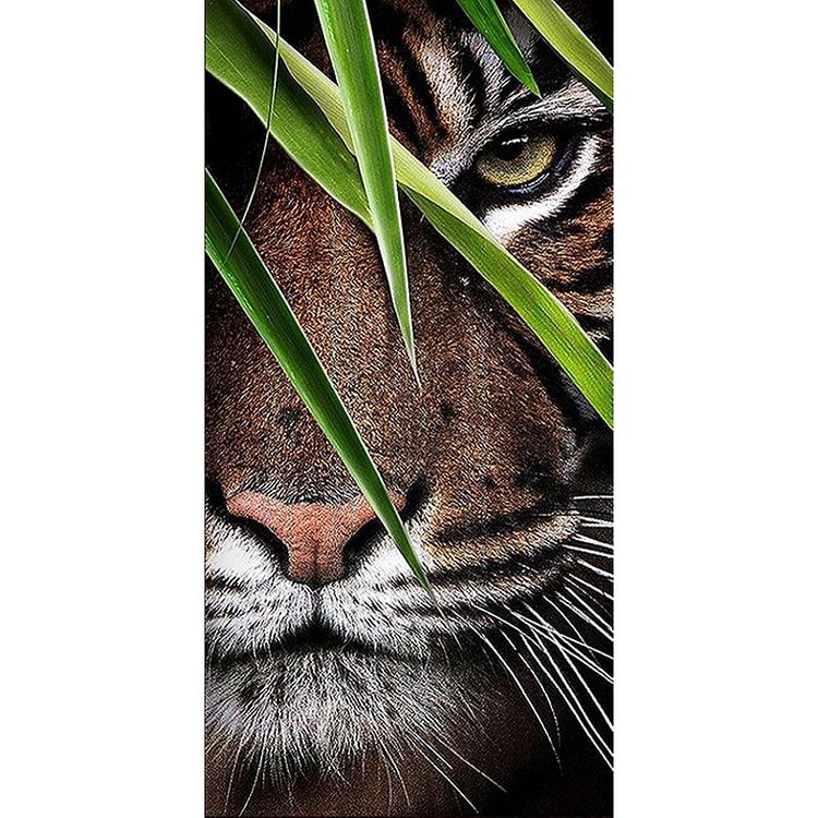 Tiger - Full Round Drill Diamond Painting - 85x45cm(Canvas)