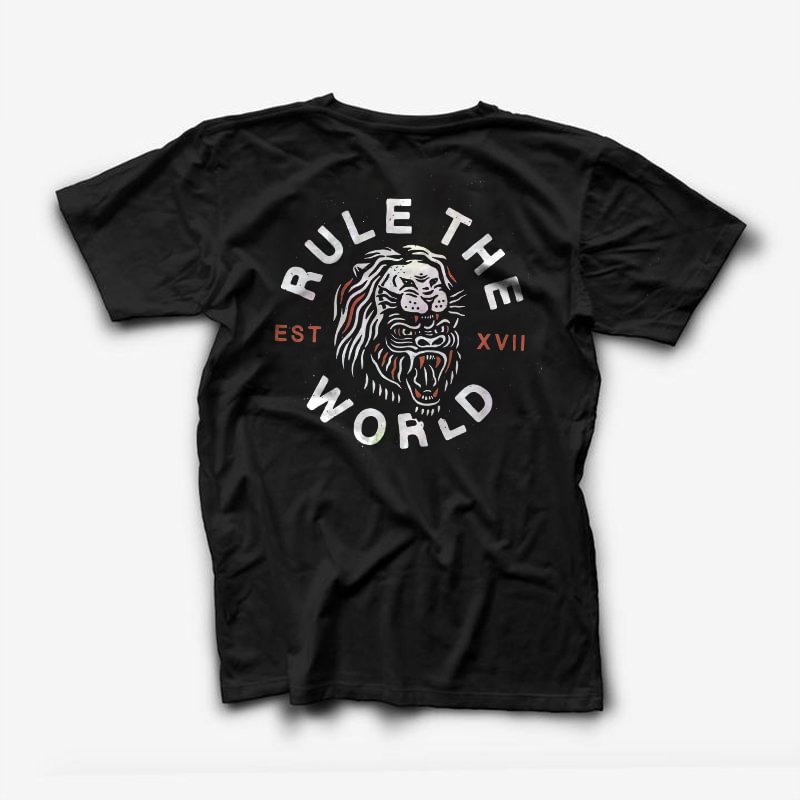 Rule The World Printed Tiger Mask Casual T-shirt -  UPRANDY