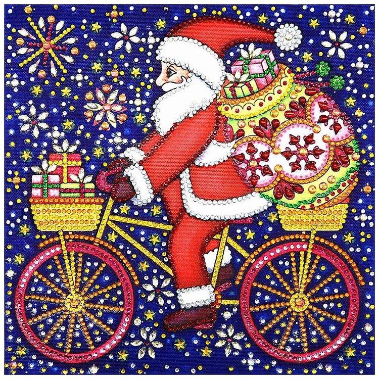 Santa Claus - Special Shaped Drill Diamond Painting - 30x30cm(Canvas)