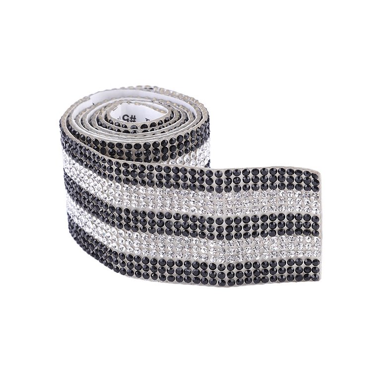 1m Rhinestone Tape Ribbon Self-adhesive Crystal DIY Frame Cake Wrap Wedding Decor-gbfke