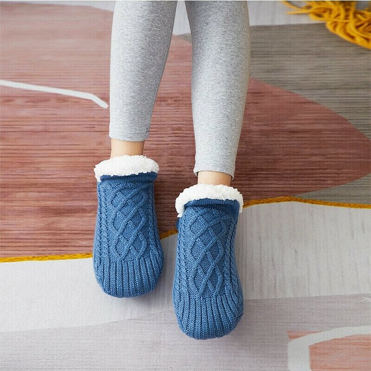 New Woven And Velvet Indoor Socks Slippers - tree - Codlins