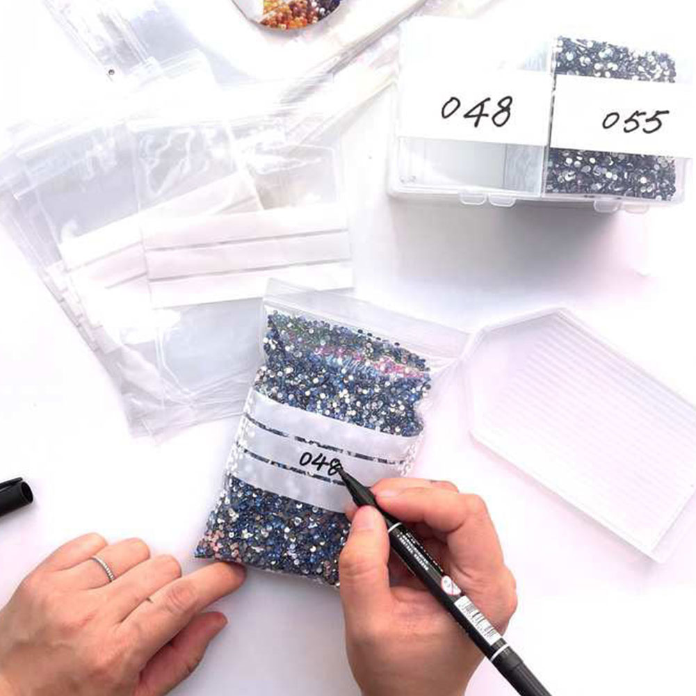 100pcs Writable Dense Ziplock Bag Sealed to Protect Thick Diamond