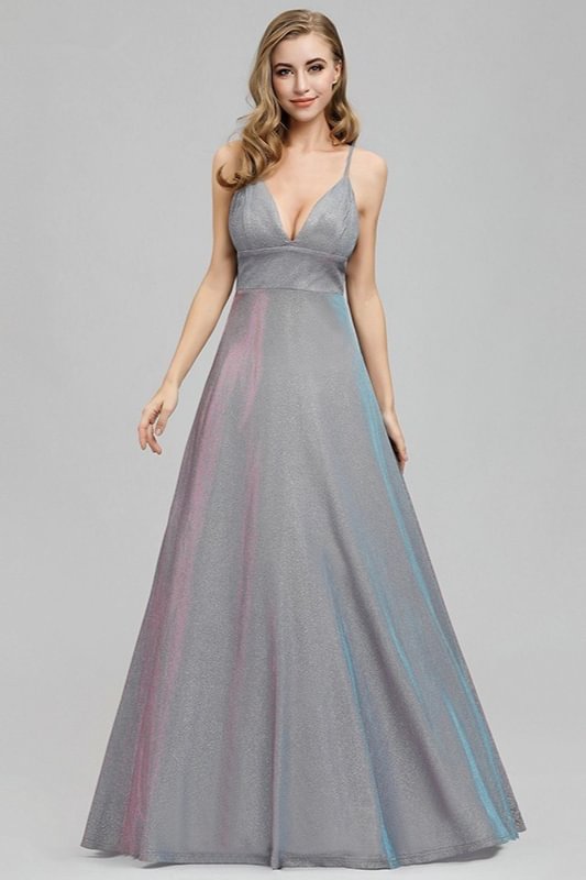 Sparkle V-Neck Sleeveless Long Evening Prom Dress Online