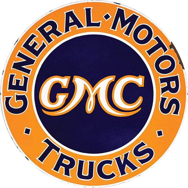 General Motors Trucks - Round Vintage Tin Signs/Wooden Signs - 30x30cm
