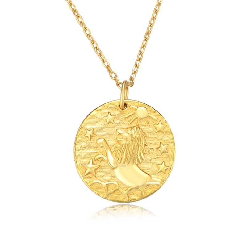 Dainty 18K Leo Constellation Silver Necklace
