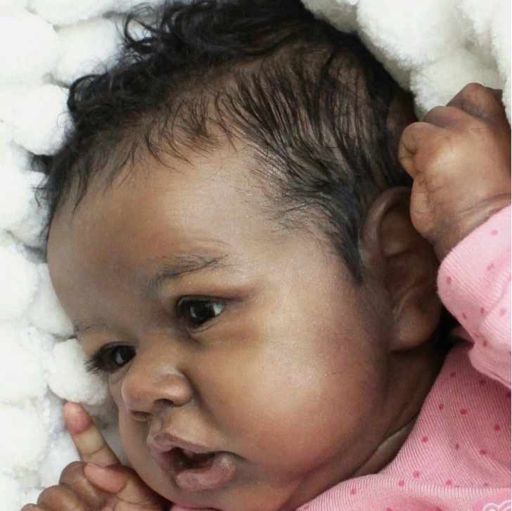 [SALE⚡]Black Silicone 20'' Kids Reborn Lover Chaya Reborn Baby Doll Girl with Rooted Hair -Creativegiftss® - [product_tag]
