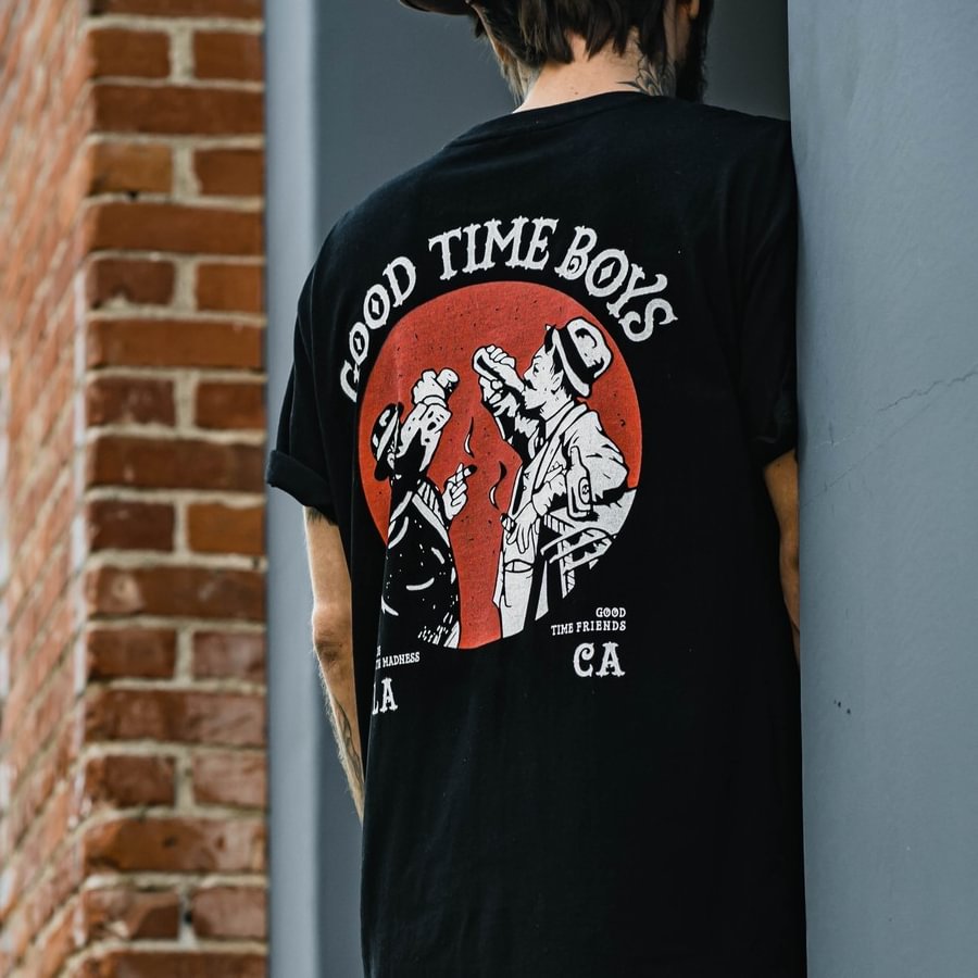 Good Time Boys printed casual T-shirt -  UPRANDY