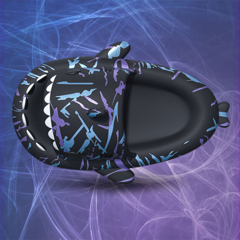 Premium Cyberpunk Shark Slides - Super Soft, Comfy, Silent and Anti-slippery Cyberpunk Shark 