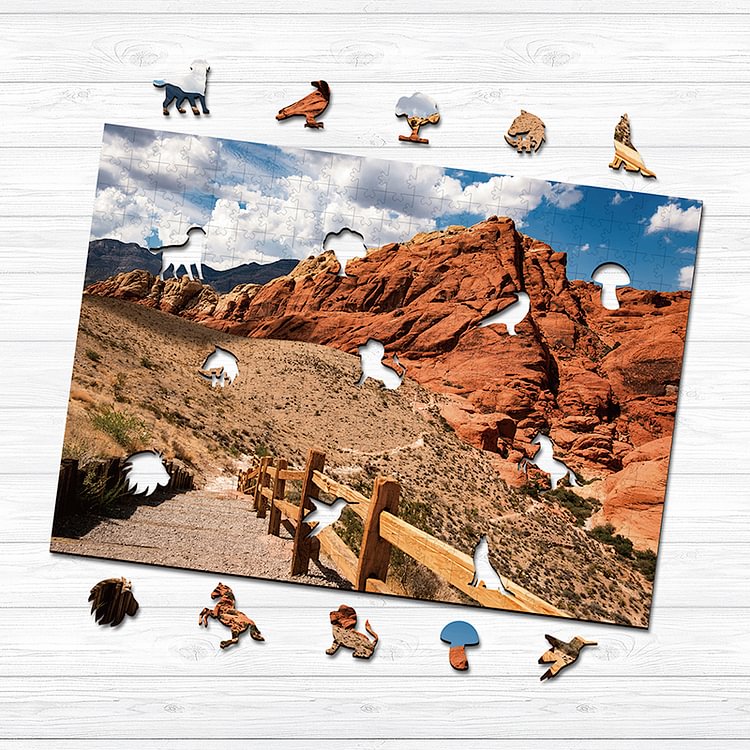 Red Rocks Wooden Jigsaw Puzzle