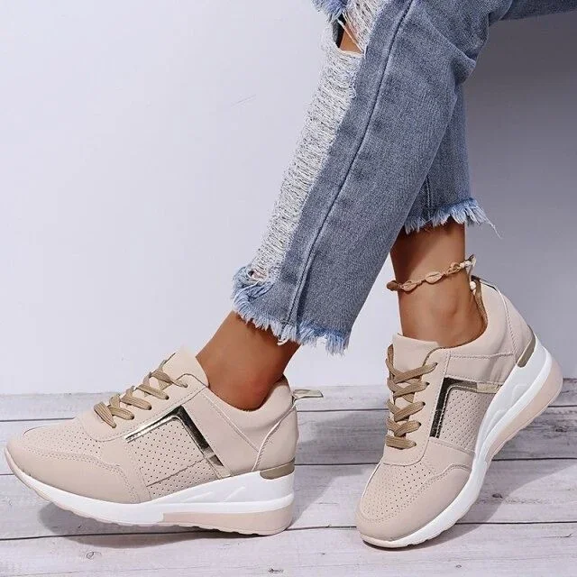 LookYno - Orthopedic Wedges Breathable Hollow Non-Slip Sneakers For Women