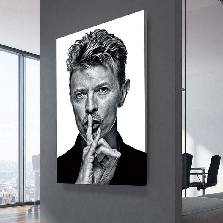 David Bowie Shush Gesture Canvas Wall Art