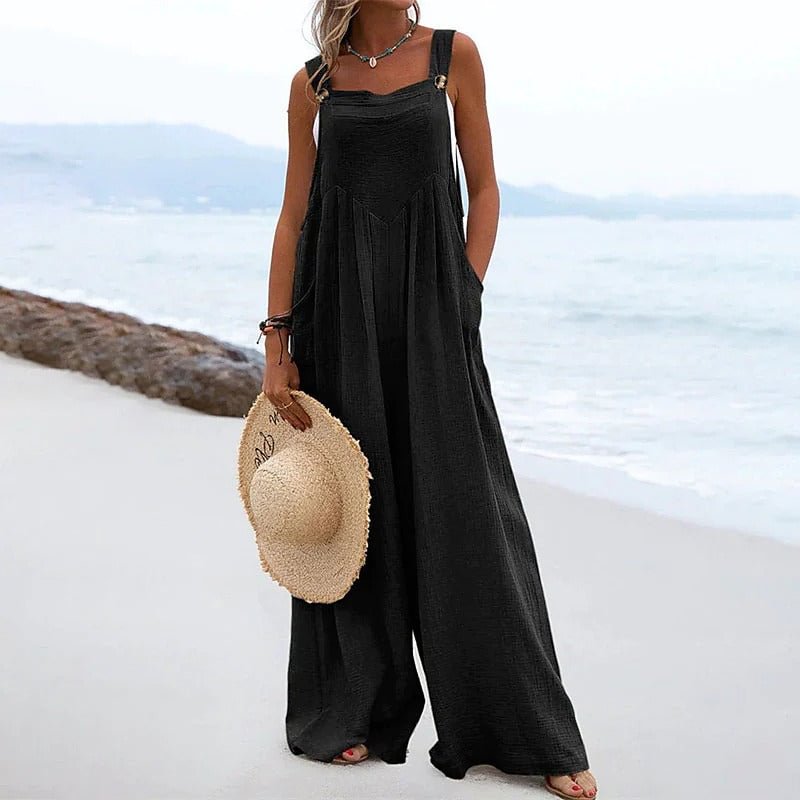 Fashion Loose Casual Solid Color Women's Jumpsuit