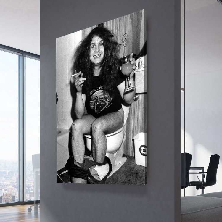 Ozzy Osbourne Toilet Canvas Wall Art