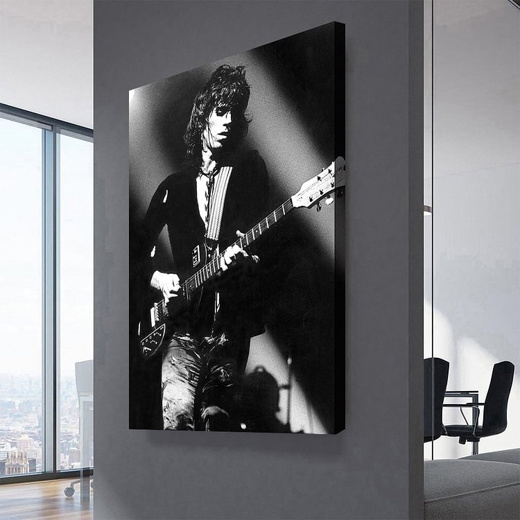 The Rolling Stones keith richards GUitar Solo Canvas Wall Art
