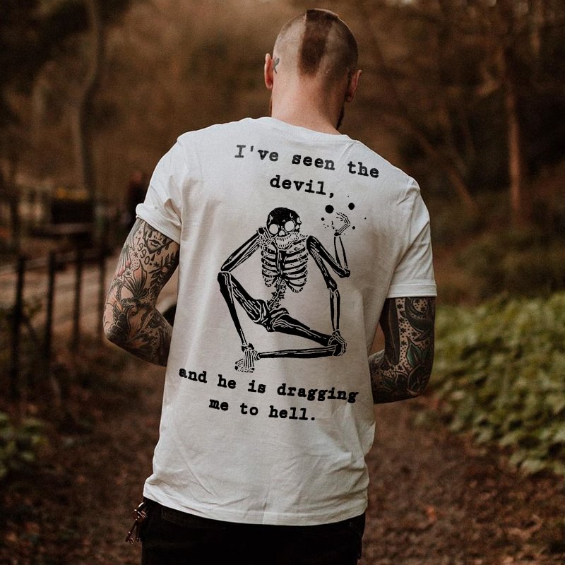 I've Seen The Devil Skull Printed Men's T-shirt - Krazyskull