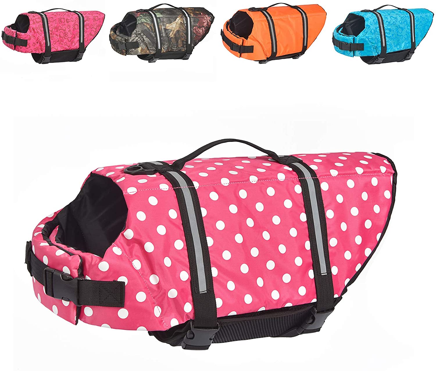 Eliminate Anxiety/Tension Enhanced Buoyancy Dog Lifesaver with Rescue Handle for Small Medium or Larger Dogs Adjustable Ripstop Pet Safety Vest Swimming,Mermaid-XS Durable Dog Life Jacket 