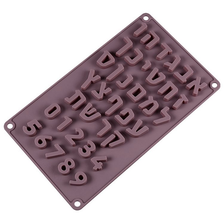 DIY Silicone Number Letter Crystal Drop Mold Chocolate Cake Baking Mould
