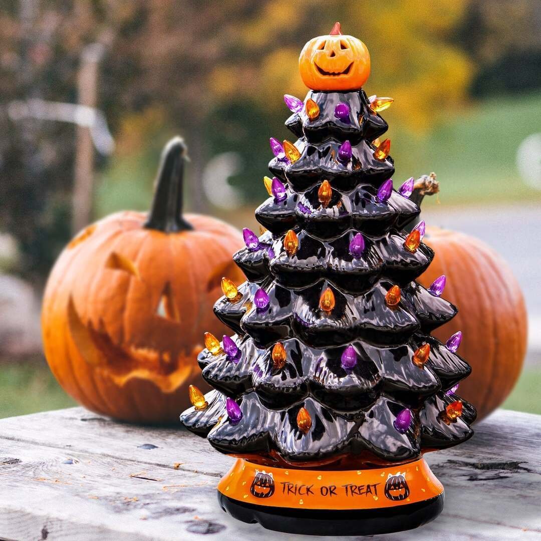 Halloween Colored lights Christmas Tree - vzzhome