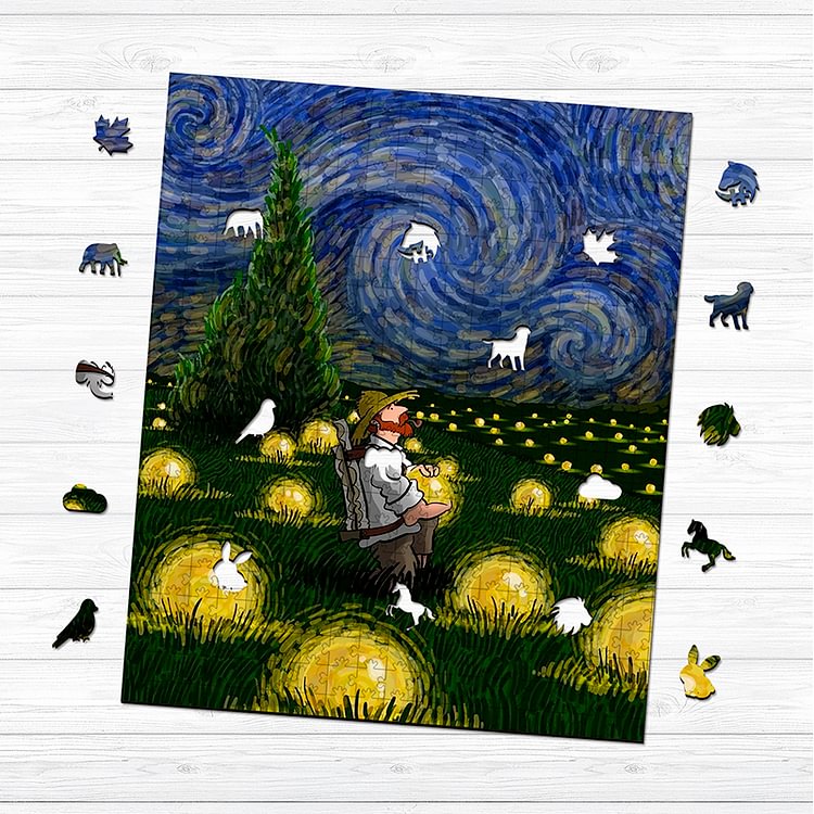 Van Gogh Starry Night Wooden Jigsaw Puzzle
