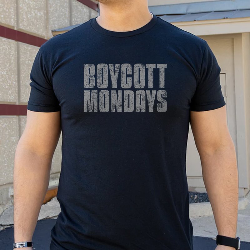 Livereid Boycott Mondays Printed Men's T-shirt - Livereid