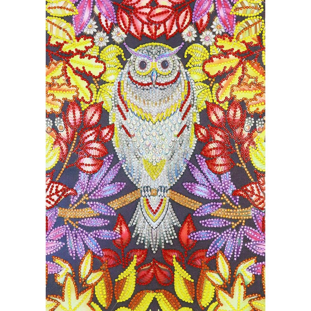 Partial Special Shaped Diamond Painting Owl