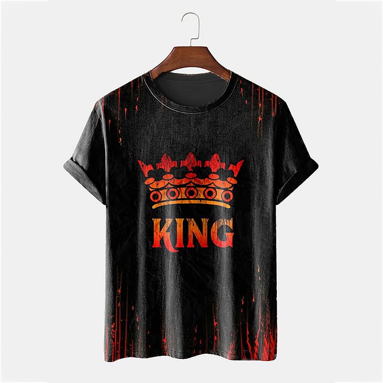 BrosWear Black King Short Sleeve T-Shirt