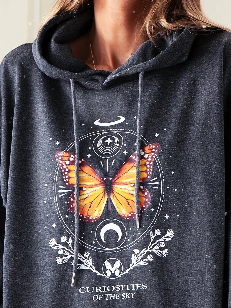 modern casual printed color long sleeve sweatshirt