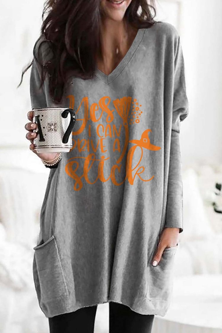 Women's Pullovers Letter Print Tunic Pullover-Mayoulove