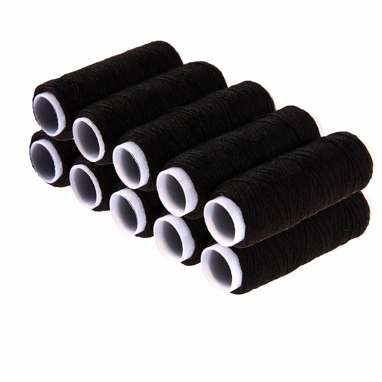10pcs Hand Quilting Embroidery Sewing Thread for Home DIY Needlework(Black)-gbfke