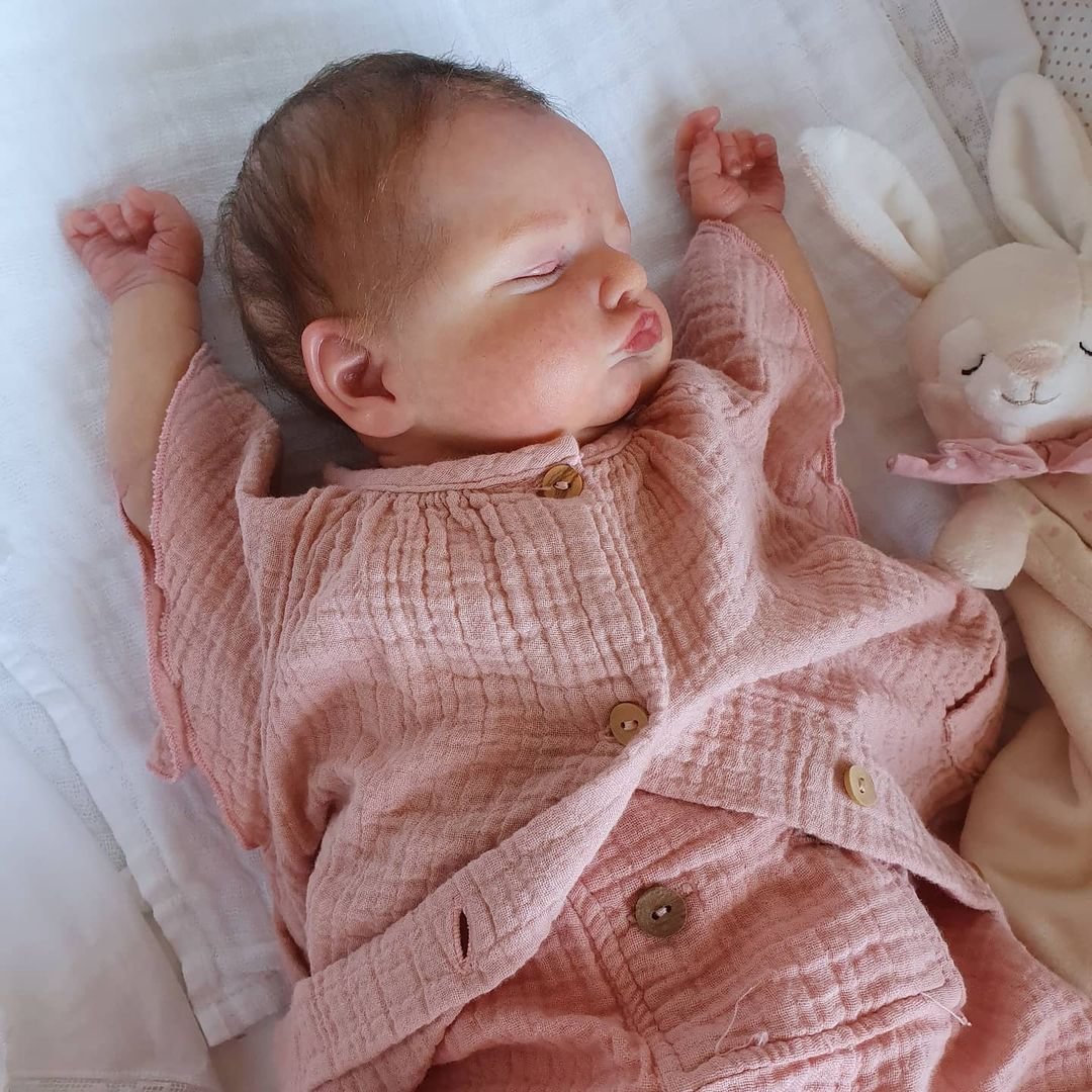 Reborns Rosalie 20 '' Sleeping Leonor Lifelike Reborn Baby Dolls with “Heartbeat” and Sound