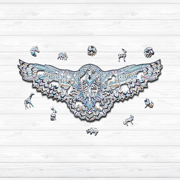 White Owl Wooden Jigsaw Puzzle