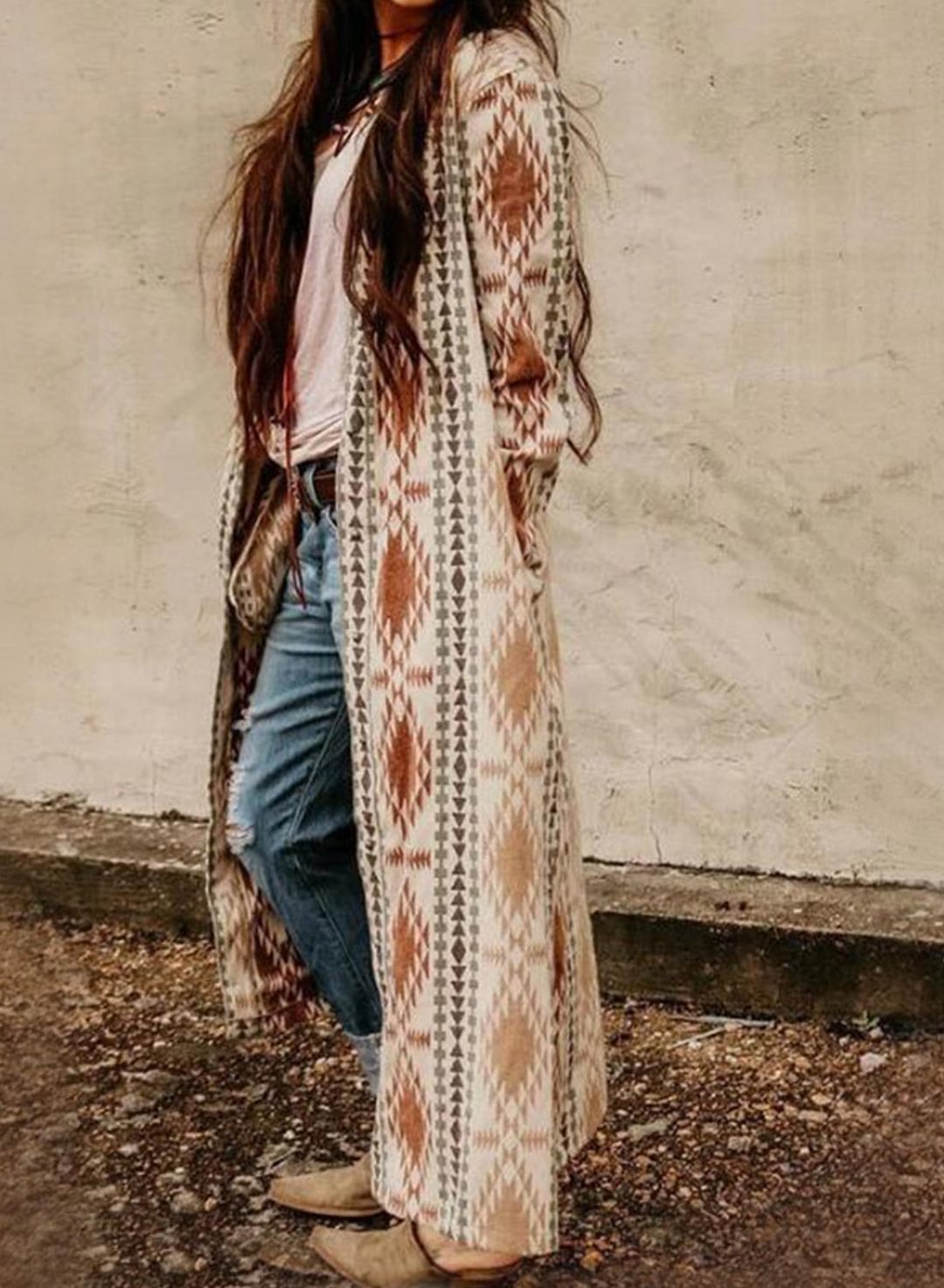 aztec sweater coat