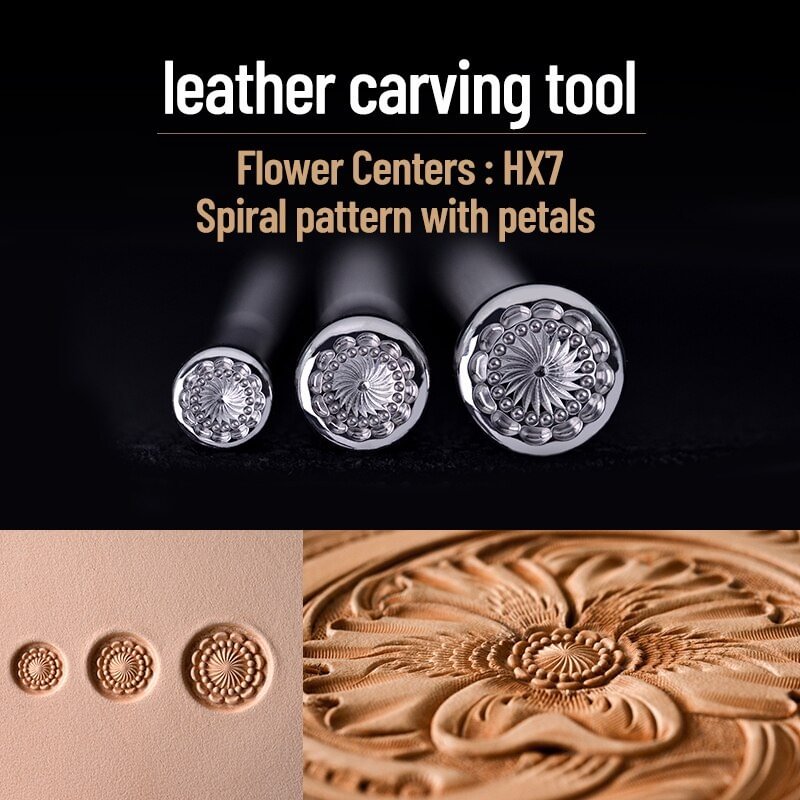 Flowers Centers Leathercraft Weave Carving Stamp Tool