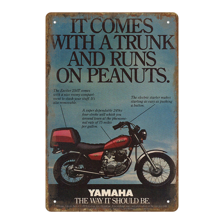 Yamaha Motorcycle - Vintage Tin Signs