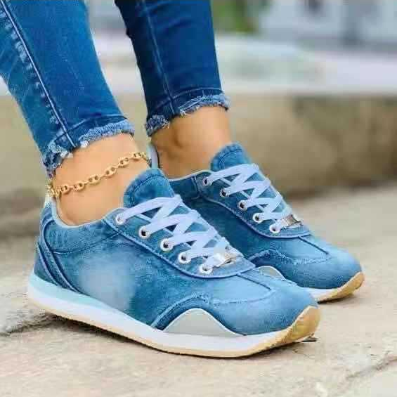 Women's Canvas Foot Wide Casual Sneakers - vzzhome