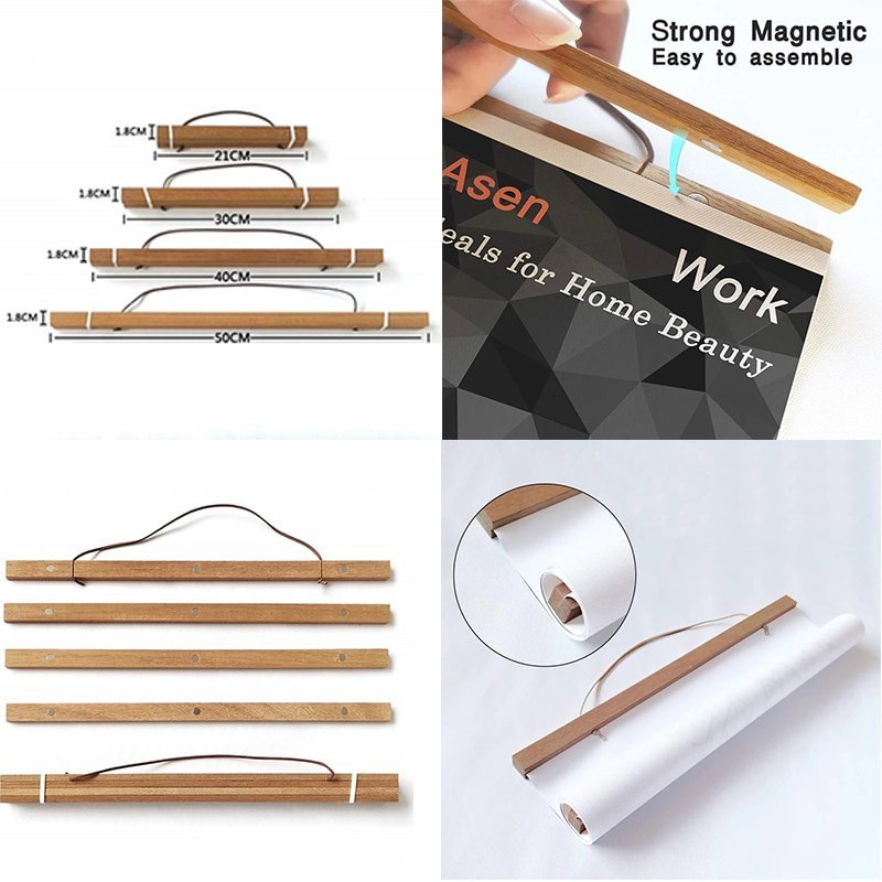 Light Wood Wooden Frame Hanger for Photo Picutre Canvas