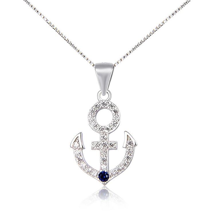 For Mom - Thank You for Being My Anchor Necklace