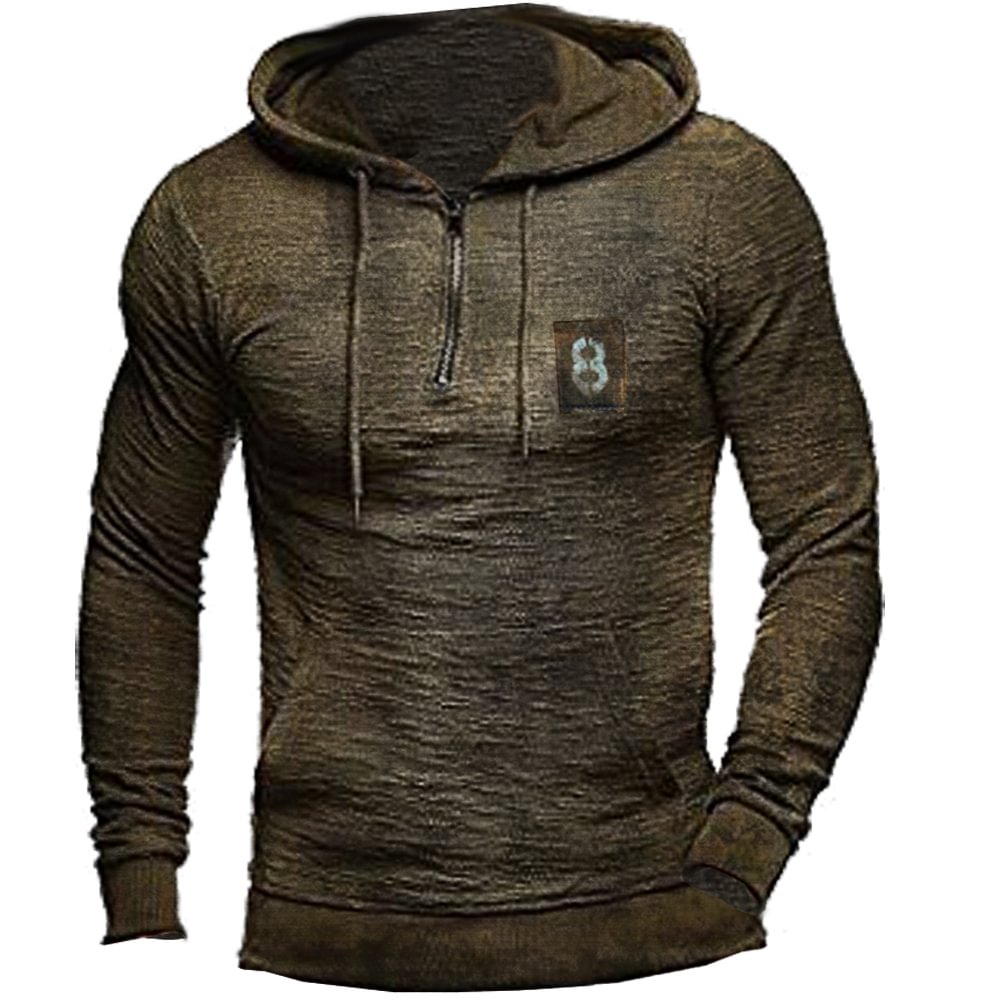 Men's outdoor zipper neckline quick-drying hoodie / [viawink] /