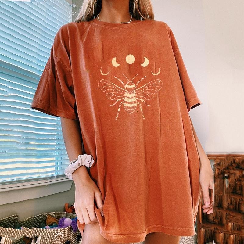   Cute bee print comfortable t-shirt - Neojana