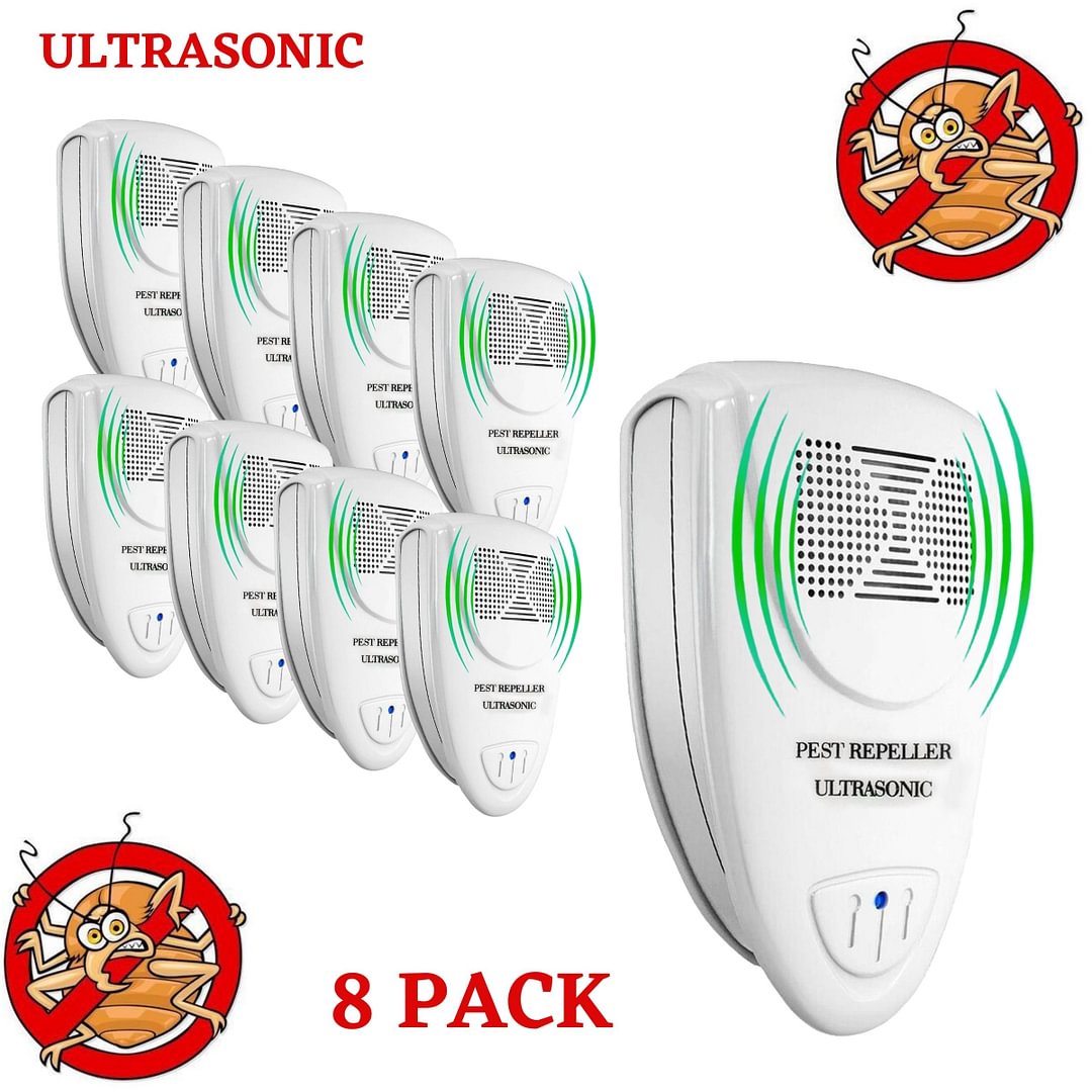Ultrasonic Bug Repellent - Pack Of 8 Deterrent Devices - Get Rid Of Bugs In 48 Hours、shopify、sdecorshop
